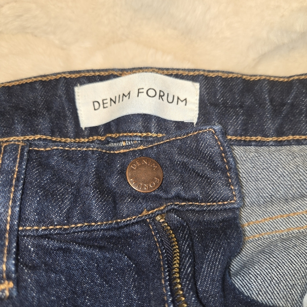 Denim Forum The Remy [Size 26] Dark Wide Leg Jean By Aritzia - Picture 2 of 11